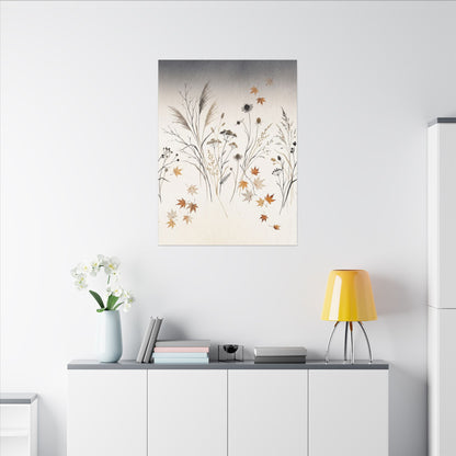 Dawn Dried Flowers Canvas Art - Japandi Kanso
