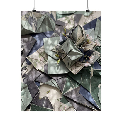 Cozy Paper Fold Wall Art Print - Japanese Pattern Japandi Art Print