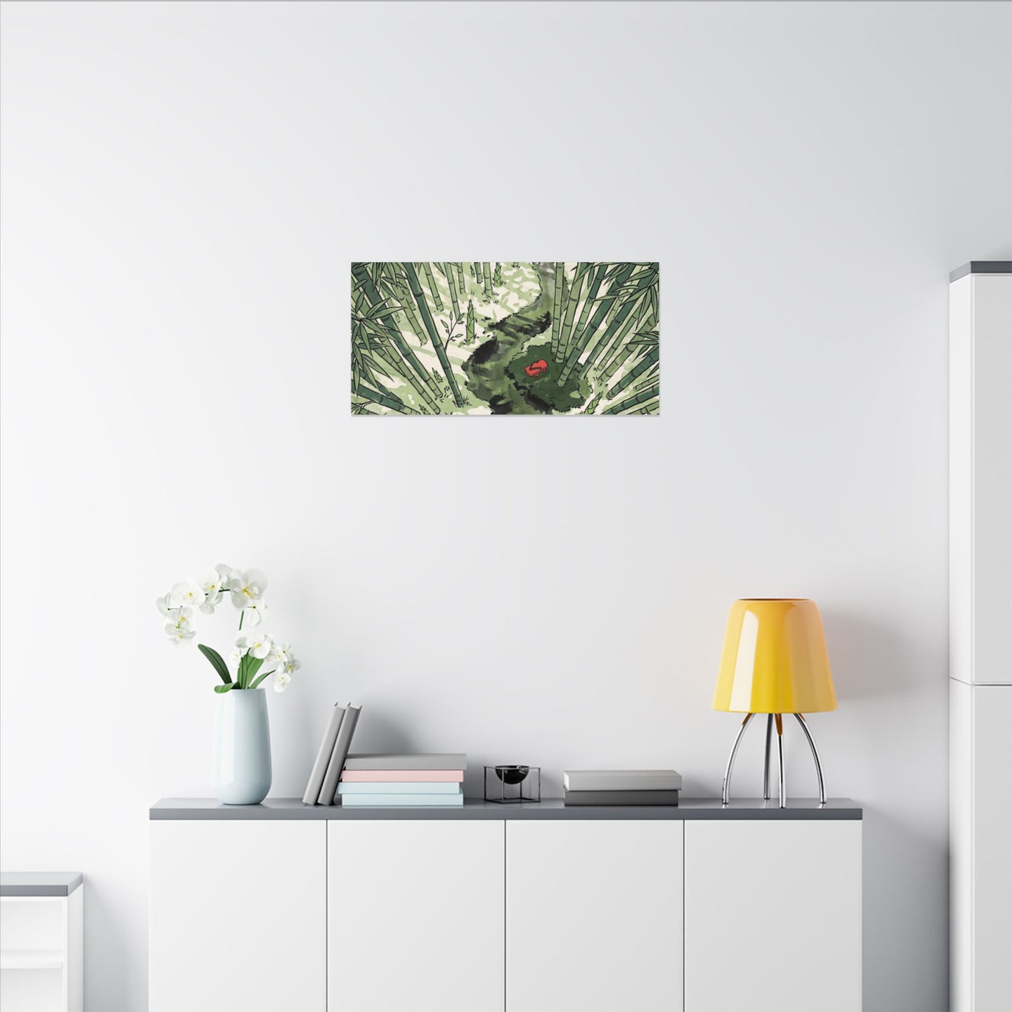 Peaceful Bamboo Grove Canvas Art - Ukiyo E Inspired Zen