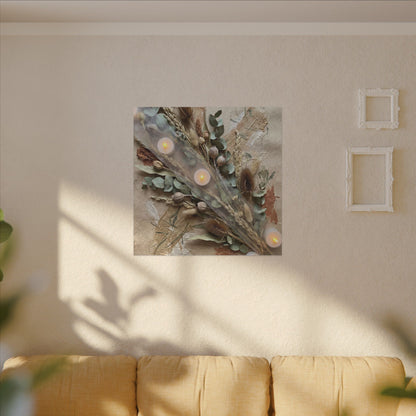 Candlelight Dried Flowers Canvas Art - Japandi Kanso