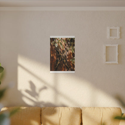 Kanso Rust Patina Canvas Art - Kintsugi Gold Vein