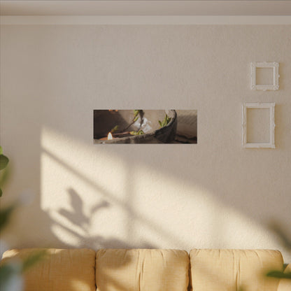 Candlelight Ceramic Bowl Canvas Art - Japandi Ma