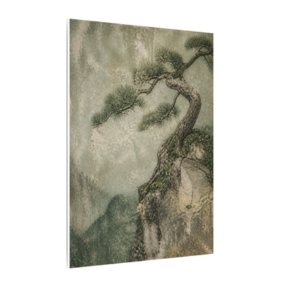 Fukinsei Pine Tree Canvas Art - Japandi Texture