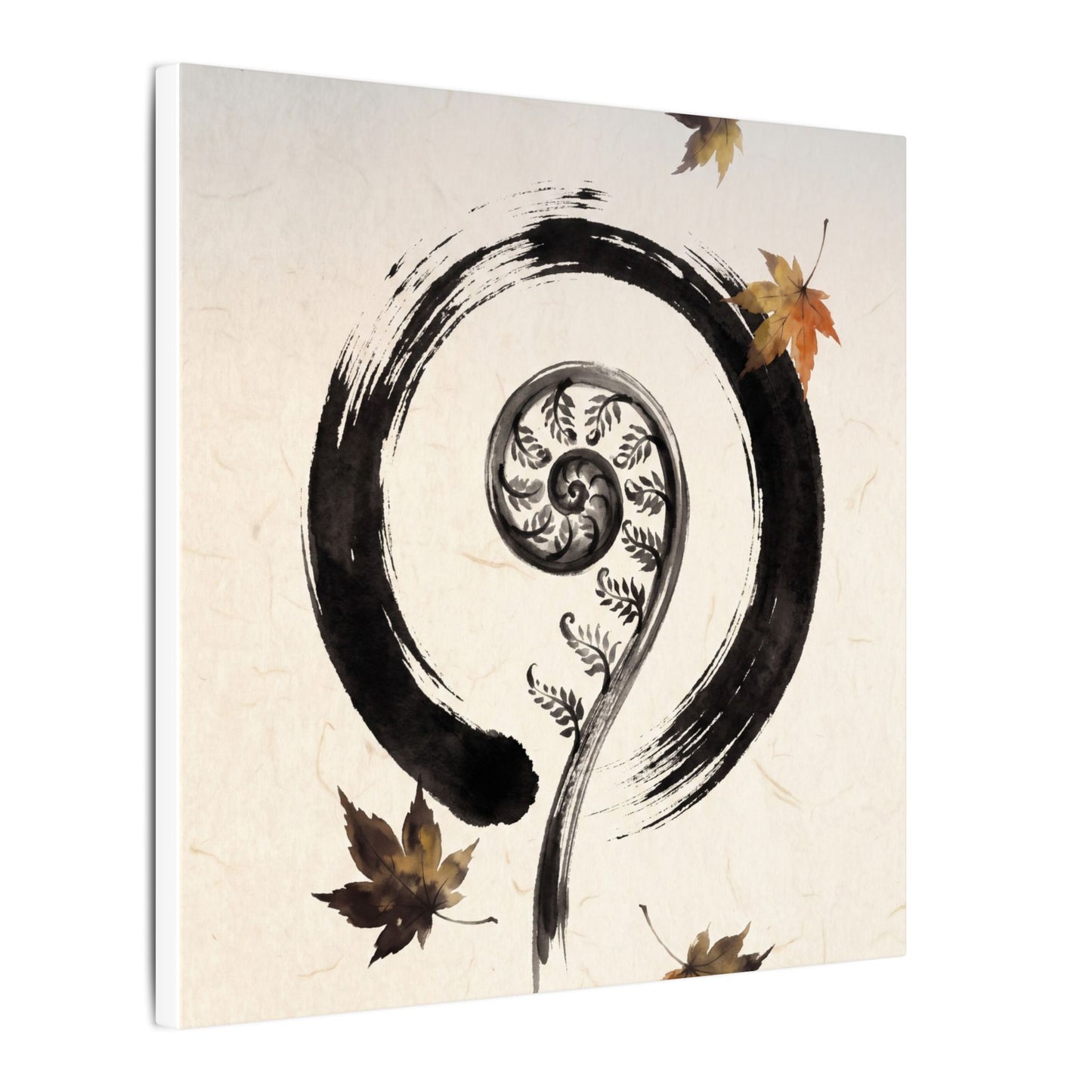 Fern Unfurling Autumn Canvas Art | Zen Peaceful Design