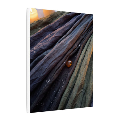 Silk Drape Shadow Zen Canvas Art | Moody Dark Japandi Art