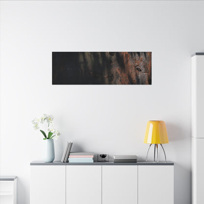 Rust Patina Shadow Zen Canvas Art | Luxurious Dark Japandi Art