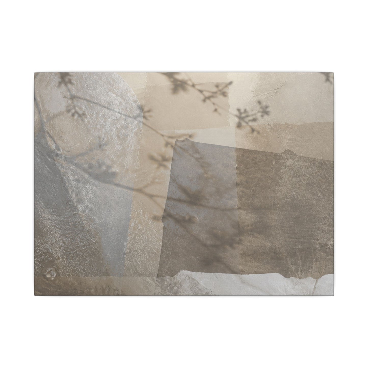 Neutral Shadow Play Canvas Art - Texture Japandi