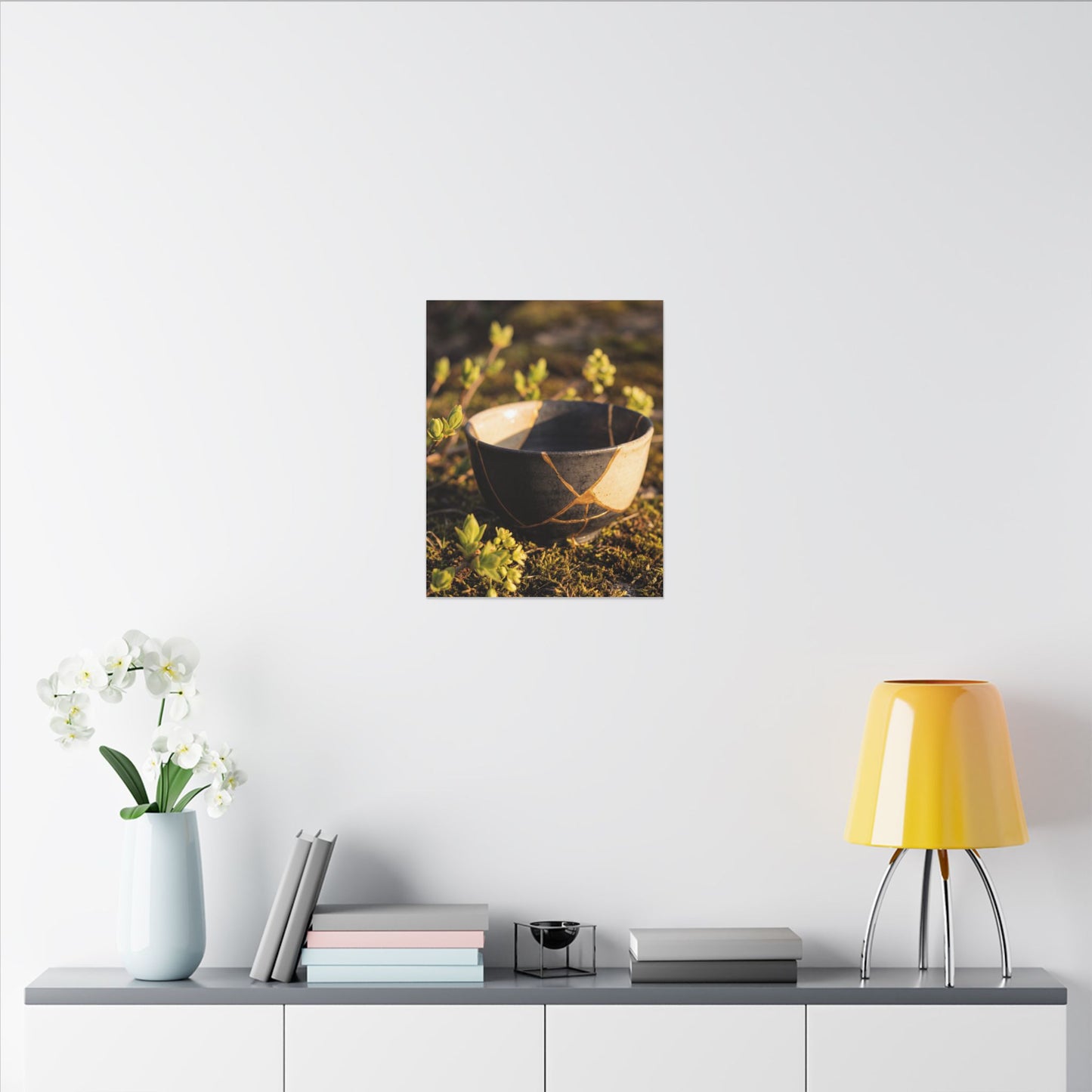 Seijaku Broken Pottery Canvas Art - Kintsugi Gold Repair