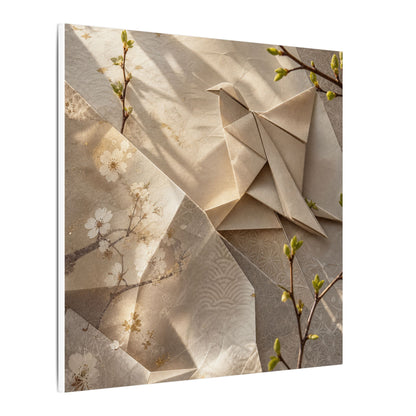 Golden Hour Paper Fold Canvas Art - Japandi Fukinsei