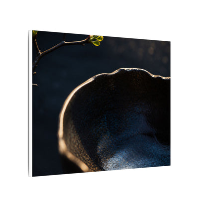 Ma Ceramic Bowl Canvas Art - Dark Japandi Shadow Zen