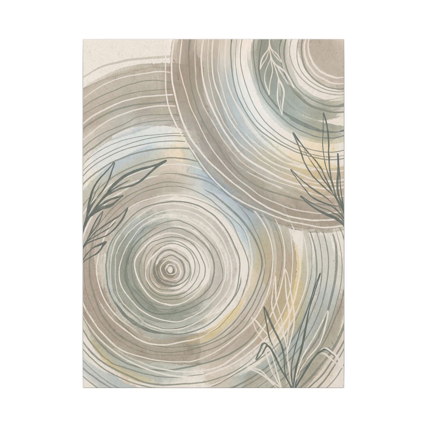 Kanso Water Ripple Canvas Art - Japandi Minimal Line