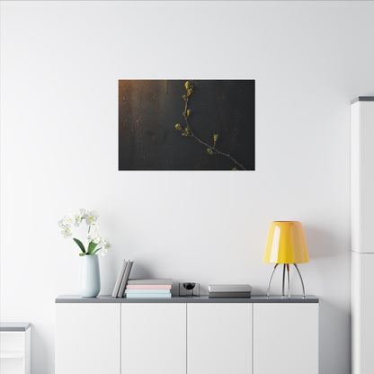 Dark Japandi Rust Patina in Golden Hour | Moody Minimal Canvas Art