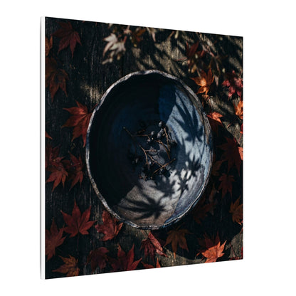 Autumn Ceramic Bowl Shadow Zen Canvas Art | Bold Decor