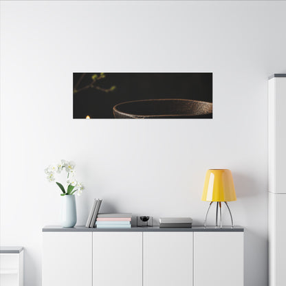 Moody Ceramic Bowl Canvas Art - Shadow Zen Dark Japandi
