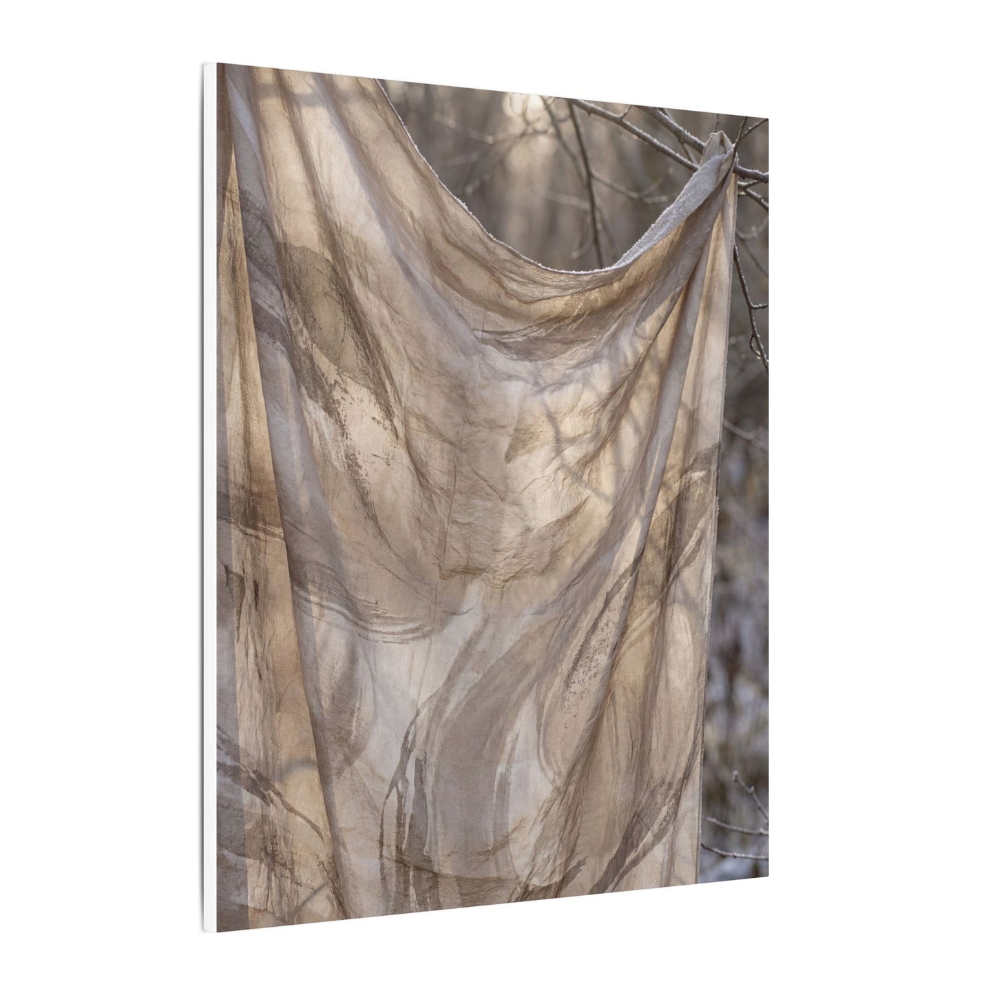 Ma Silk Drape Canvas Art - Japandi Japanese Pattern