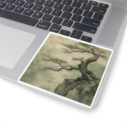 Pine Tree Sticker | Spring Japandi Minimal Line Art