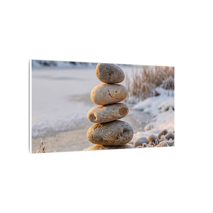 Ma River Stones Canvas Art - Japandi Japanese Pattern