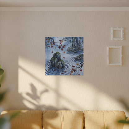 Rock Garden Autumn Canvas Art | Zen Tranquil Design