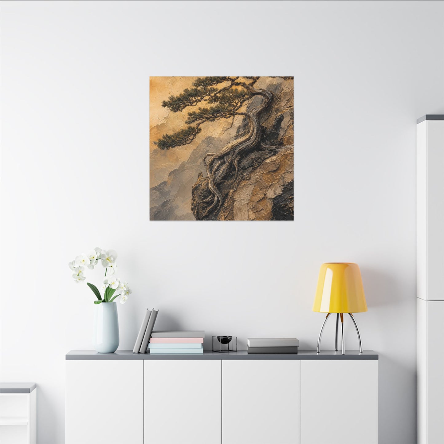 Summer Pine Tree Texture Canvas Art | Cozy Decor