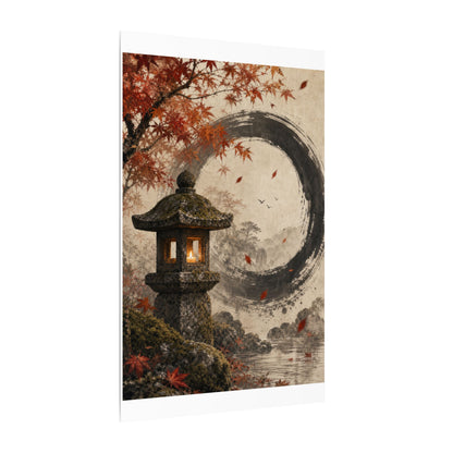 Ma Stone Lantern Canvas Art - Zen Enso