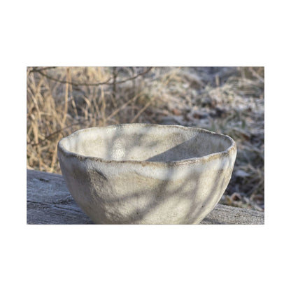 Dappled Ceramic Bowl Canvas Art - Japandi Fukinsei