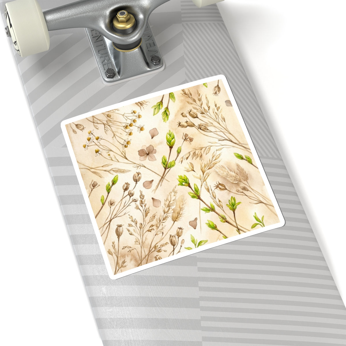 Kanso Dried Flowers Sticker - Japandi Watercolor