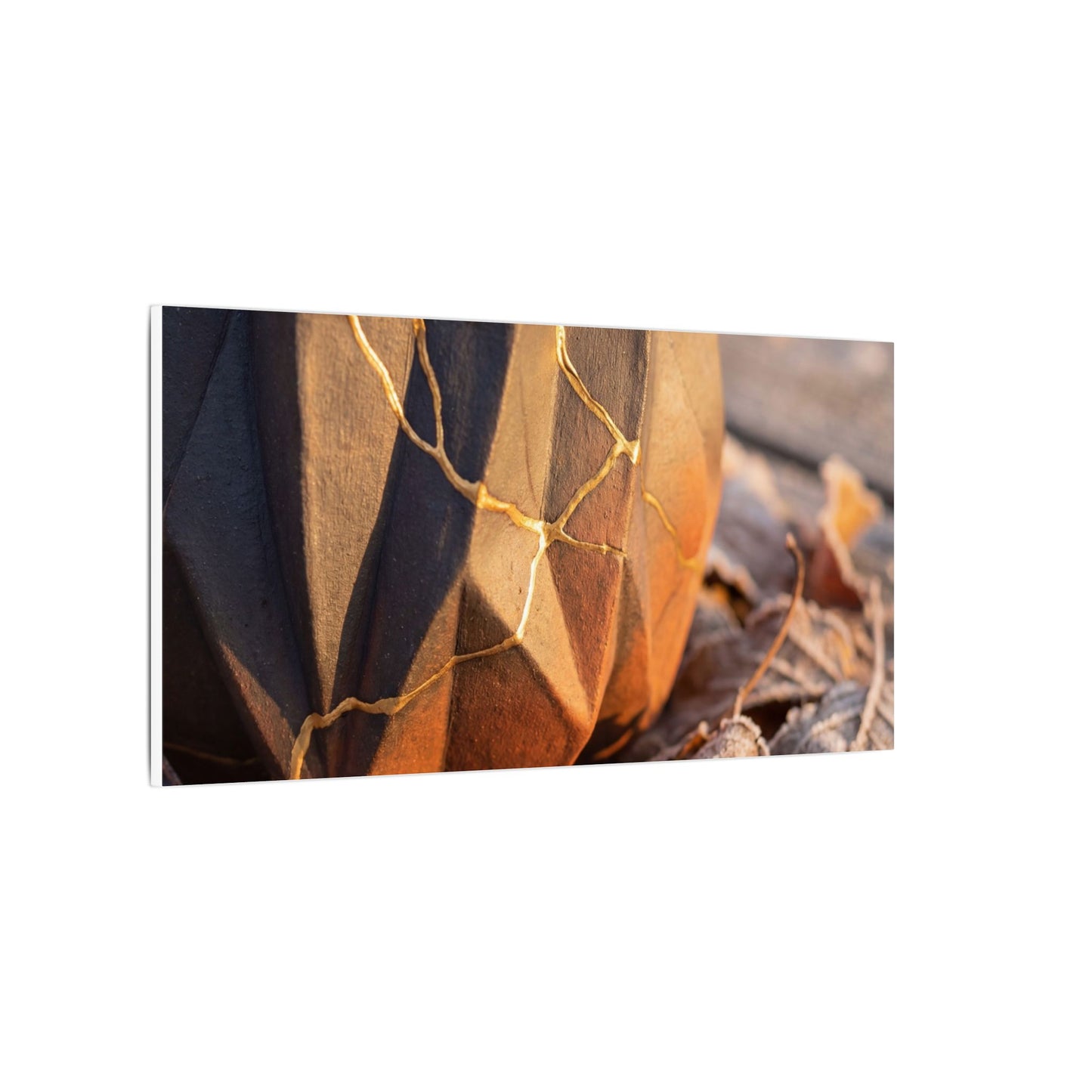 Paper Fold Gold Repair Canvas Art | Philosophical Kintsugi Art