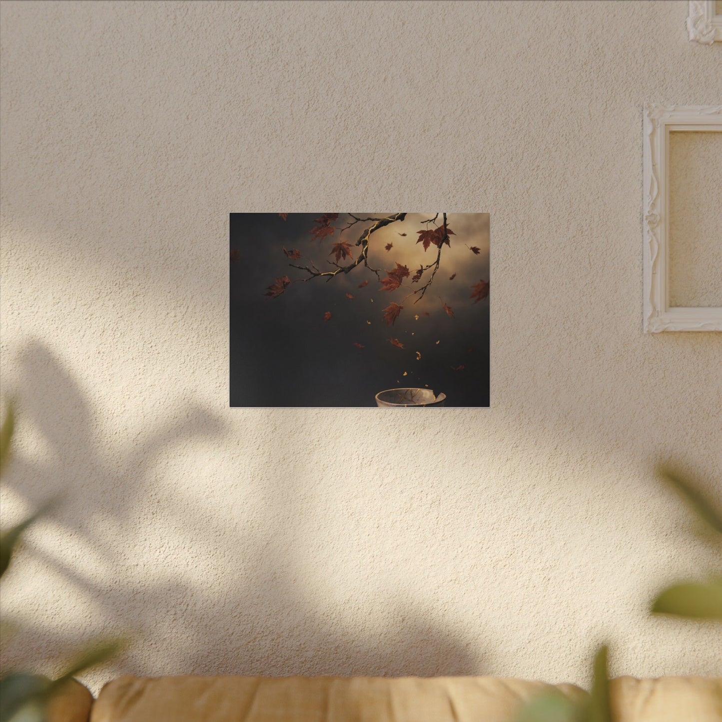 Moonlit Garden Gold Repair Canvas Art | Beautiful Kintsugi Art
