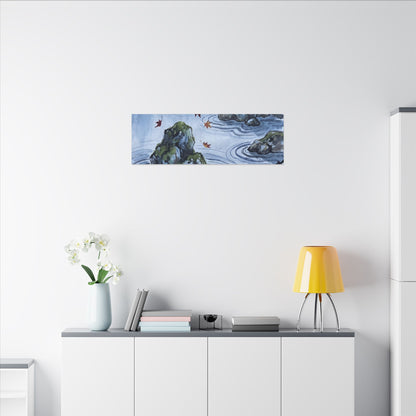 Rock Garden Autumn Canvas Art | Zen Tranquil Design
