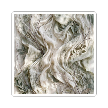 Silk Drape Texture Sticker | Elegant Japandi Art