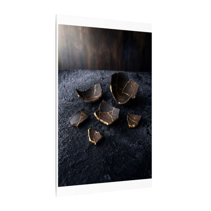 Winter Broken Pottery Shadow Zen Canvas Art | Bold Decor