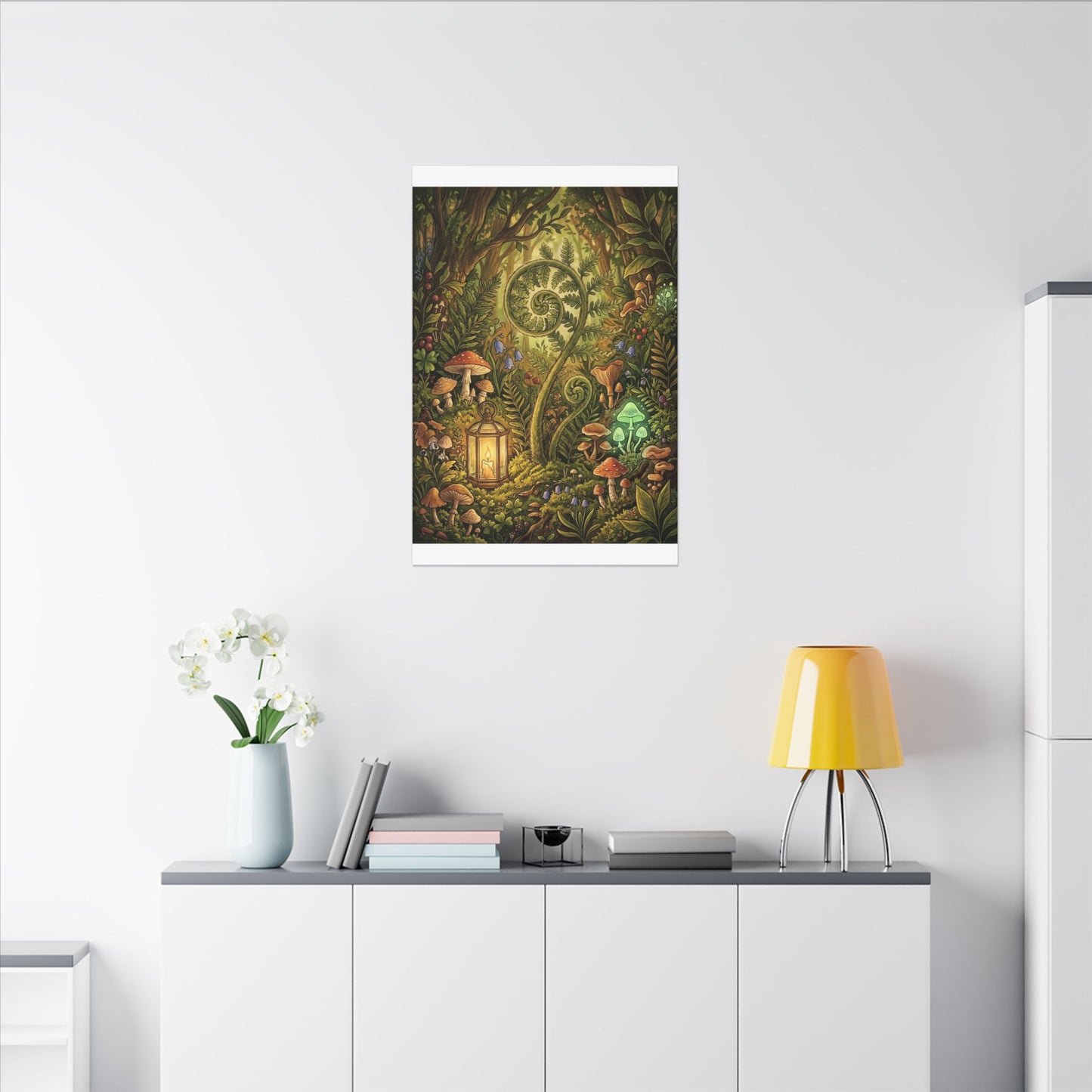 Elegant Ceramic Bowl Canvas Art - Minimal Line Japandi