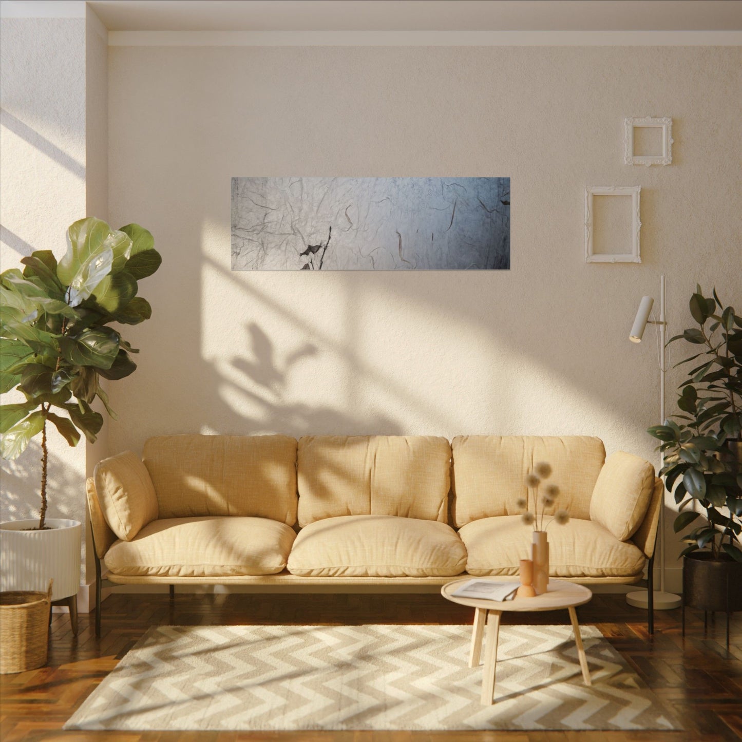 Moonlight Shoji Screen Canvas Art - Japandi Shibui