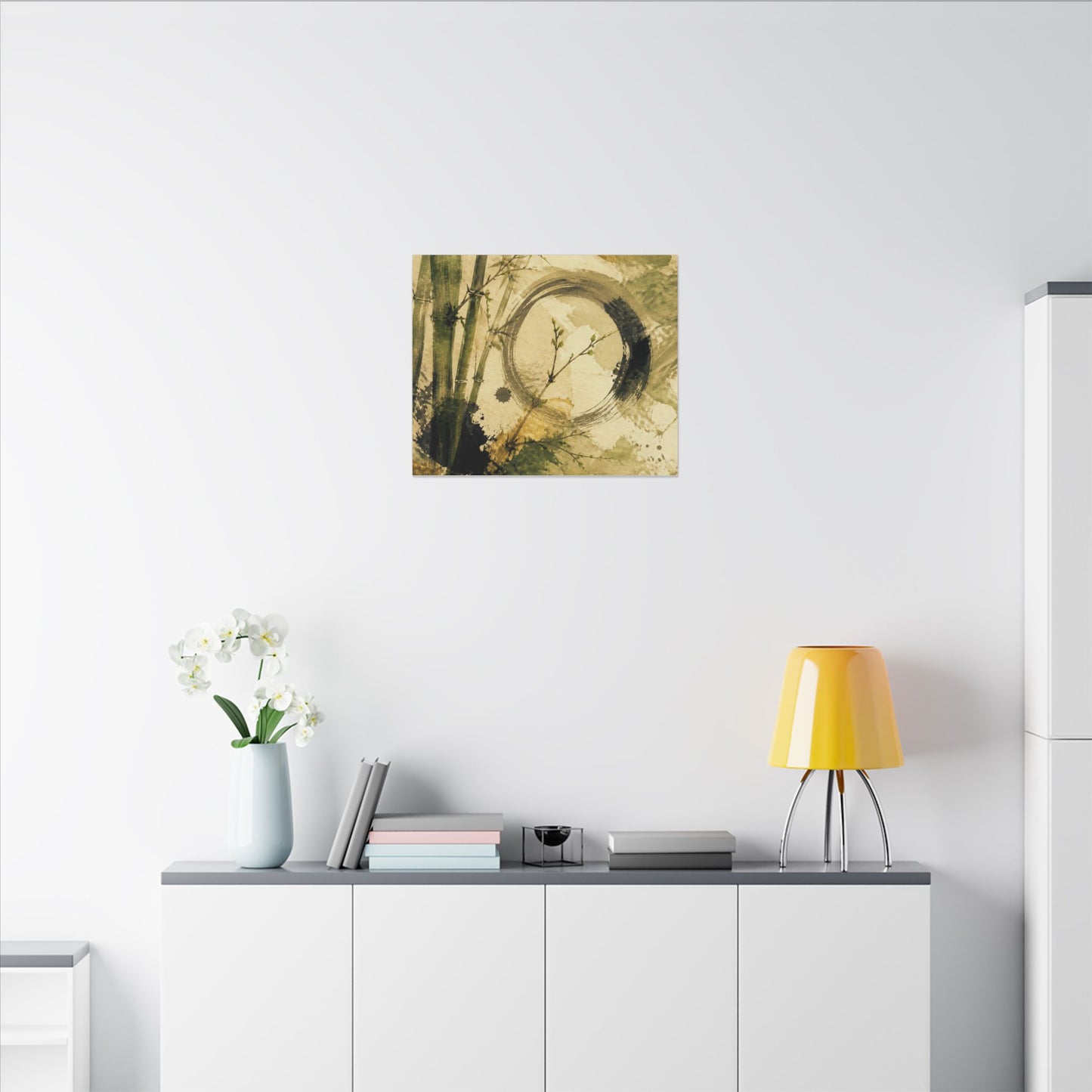 Ink Brushstroke Sumi E Canvas Art | Calm Zen Art
