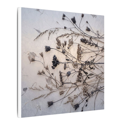 Elegant Dried Flowers Canvas Art - Japanese Pattern Japandi