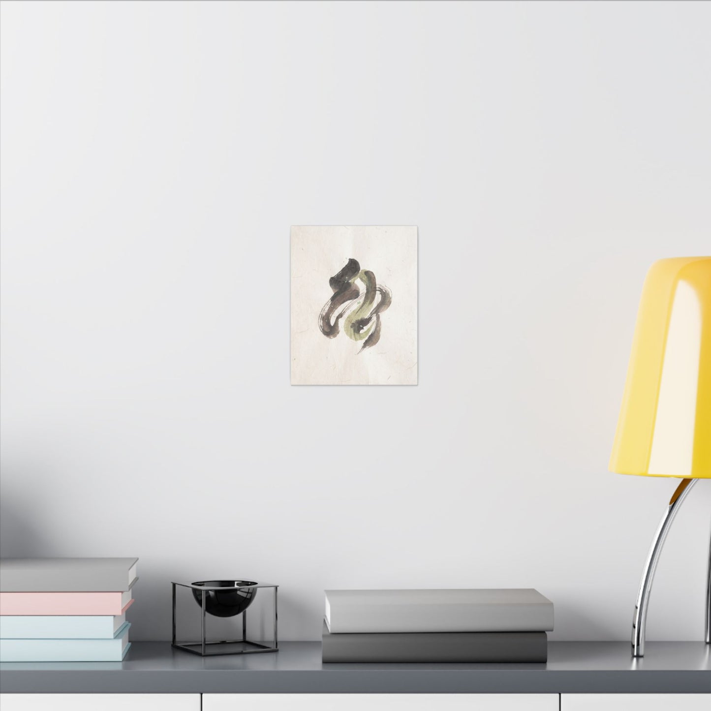 Ink Brushstroke Canvas Art | Spring Japandi Japanese Pattern Art