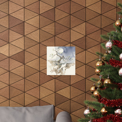 Pine Tree Spring Wall Art Print | Japandi Elegant Design