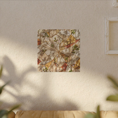 Resilient Paper Fold Canvas Art - Gold Repair Kintsugi