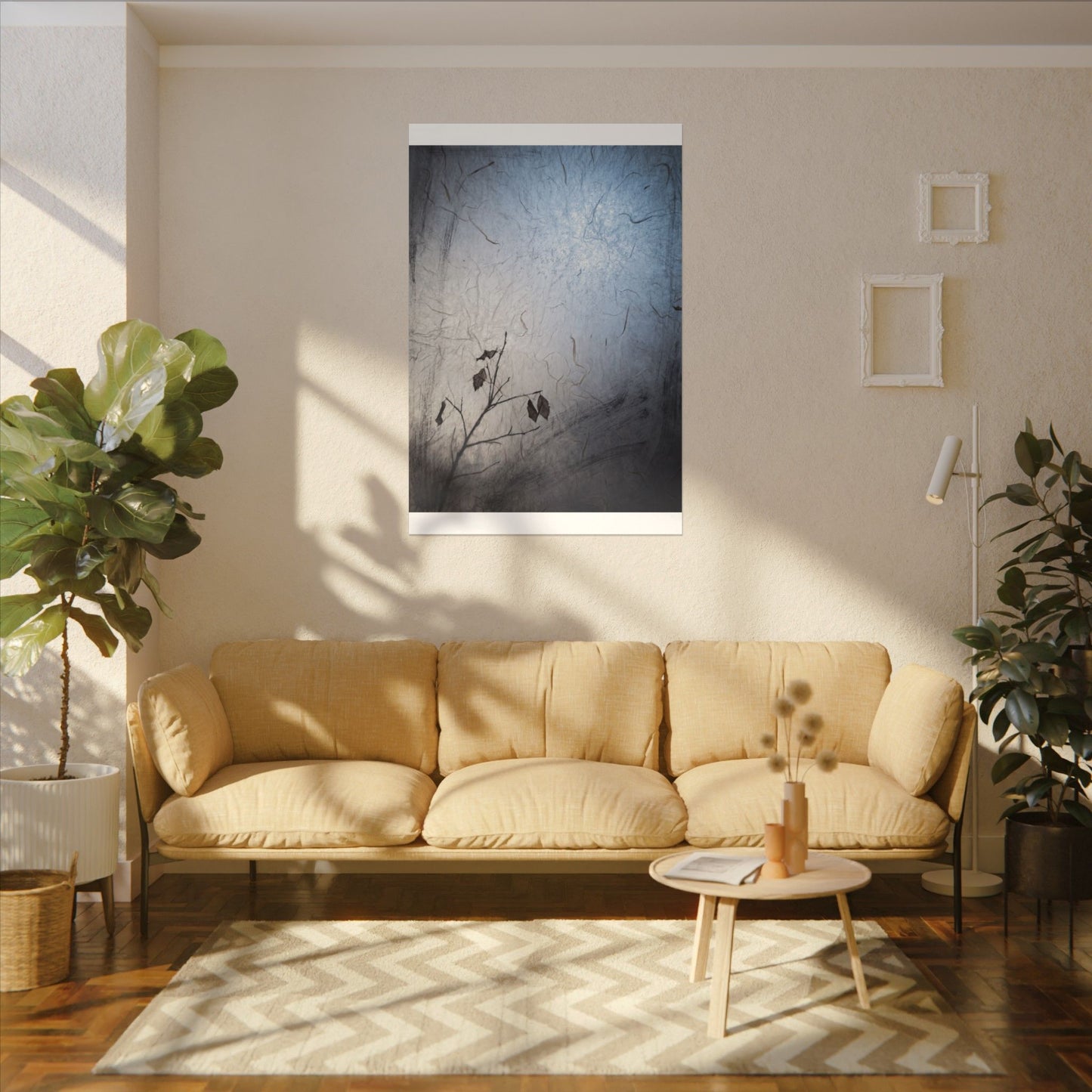 Moonlight Shoji Screen Canvas Art - Japandi Shibui