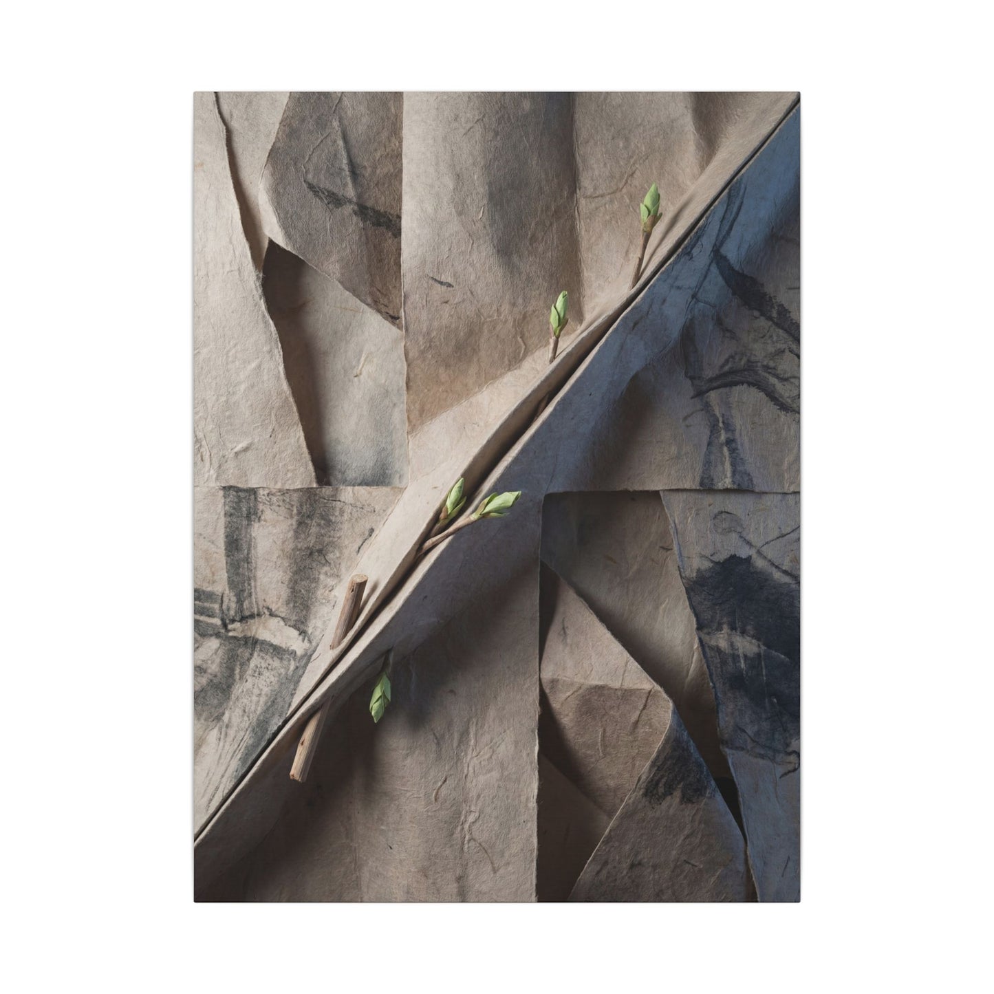 Paper Fold Canvas Art | Spring Japandi Japanese Pattern Art