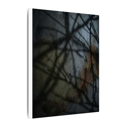 Shadow Play Dark Texture Canvas Art | Sophisticated Dark Japandi Art