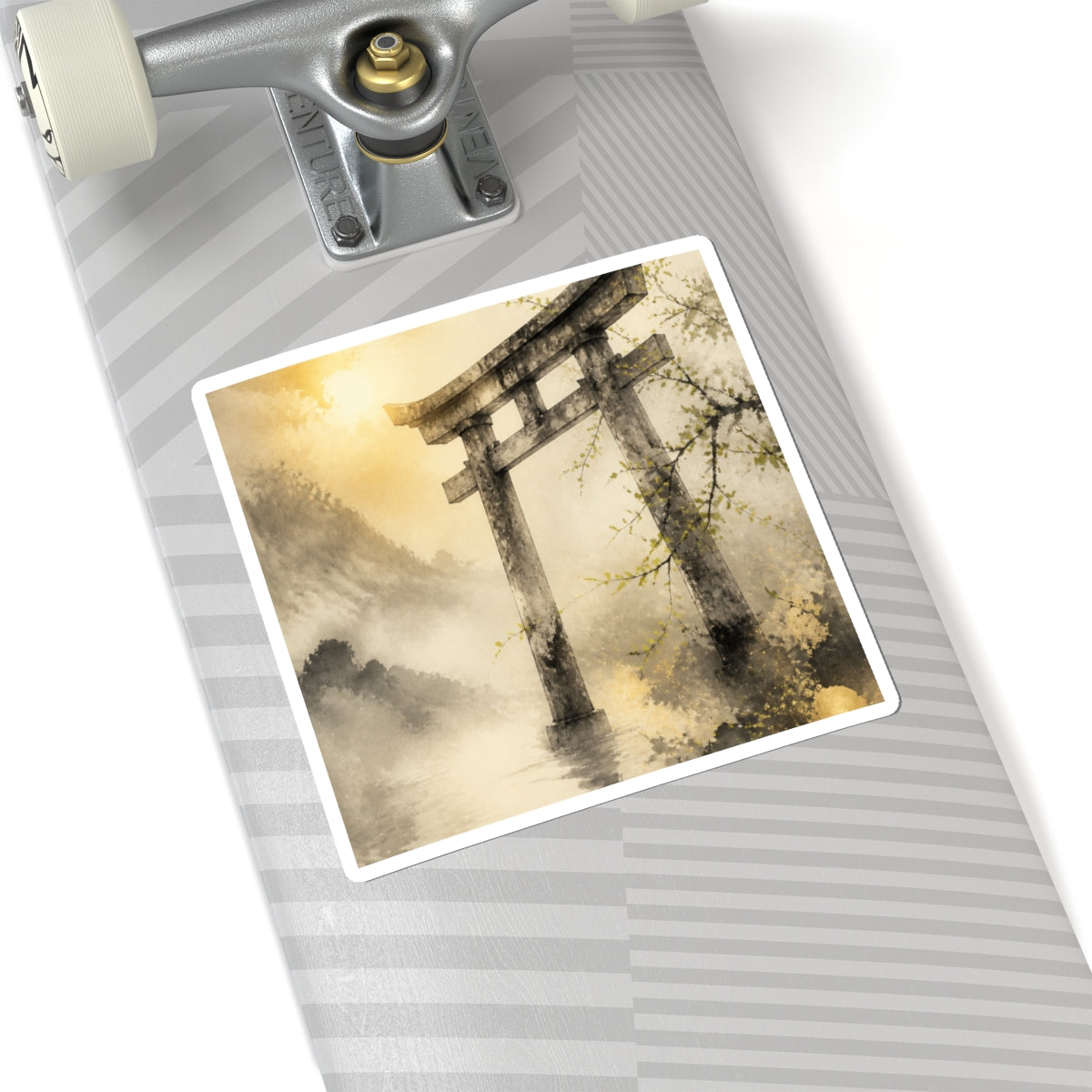 Tranquil Torii Gate Sticker - Sumi E Zen