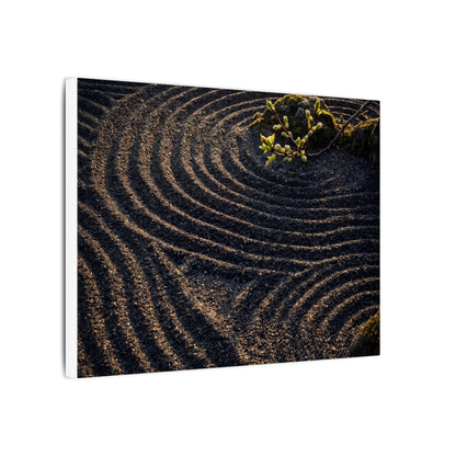 Spring Rock Garden Shadow Zen Canvas Art | Atmospheric Decor