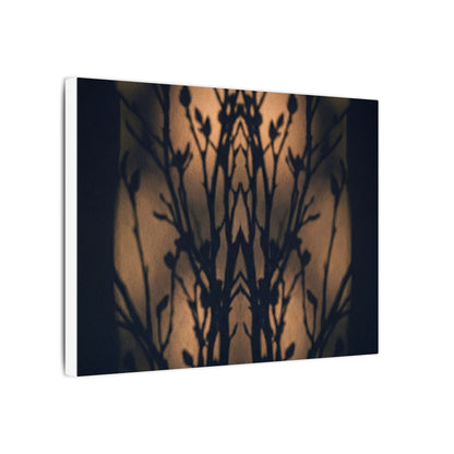 Dark Japandi Shadow Play in Golden Hour | Shadow Zen Canvas Art