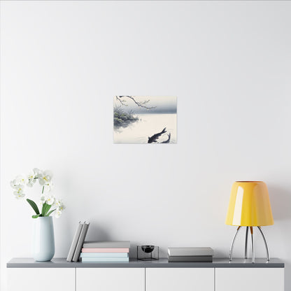 Ma Koi Pond Canvas Art - Zen Ukiyo E Inspired