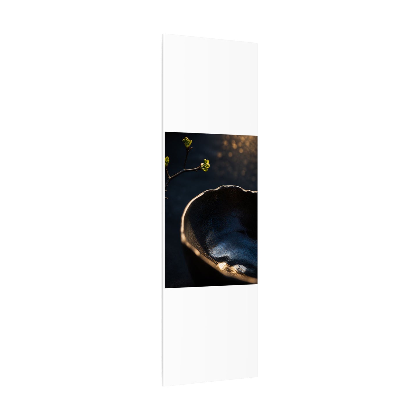 Ma Ceramic Bowl Canvas Art - Dark Japandi Shadow Zen