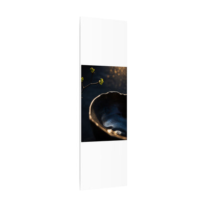 Ma Ceramic Bowl Canvas Art - Dark Japandi Shadow Zen