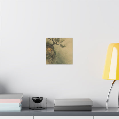 Spring Pine Tree Minimal Line Canvas Art | Earthy Decor