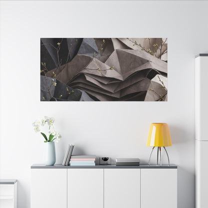 Neutral Paper Fold Canvas Art - Texture Japandi