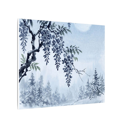 Seijaku Wisteria Canvas Art - Zen Sumi E